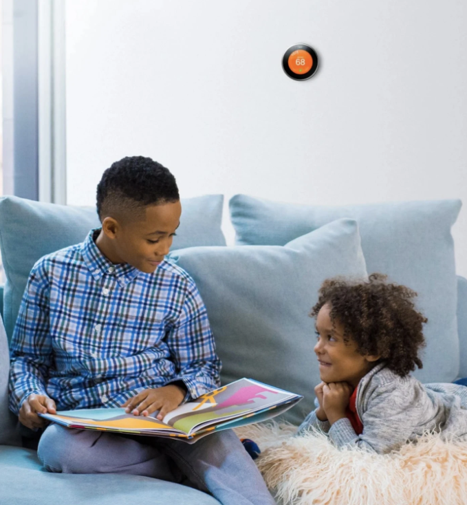 Google Nest Learning Thermostat, Polished Steel | Entergy Solutions MS  Marketplace