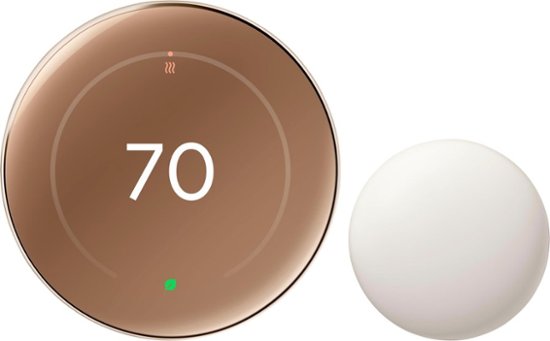 Google Nest Learning Thermostat Gen 4, Polished Gold