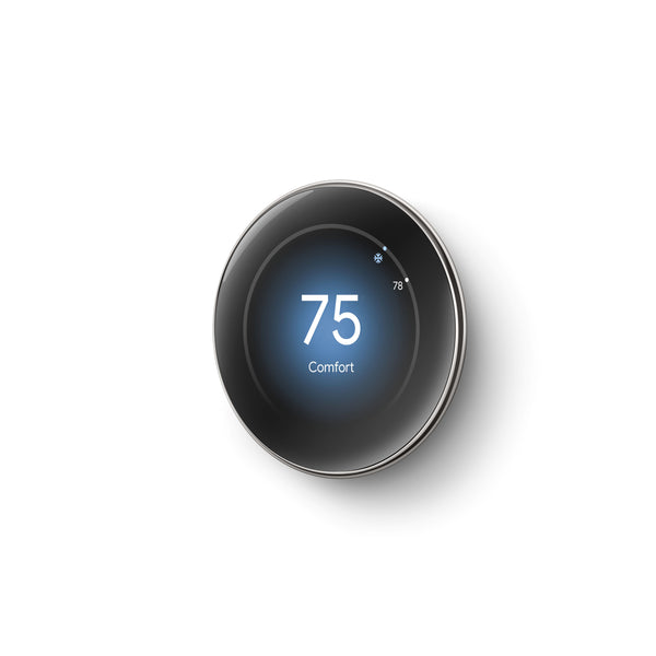 Google Nest Learning Thermostat Gen 4, Polished Silver