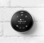 Google Nest Learning Thermostat, Polished Steel