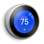Google Nest Learning Thermostat, Stainless Steel